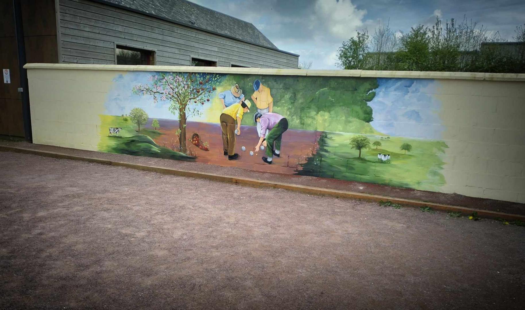 Fresque murale en extérieur sur 6m de large