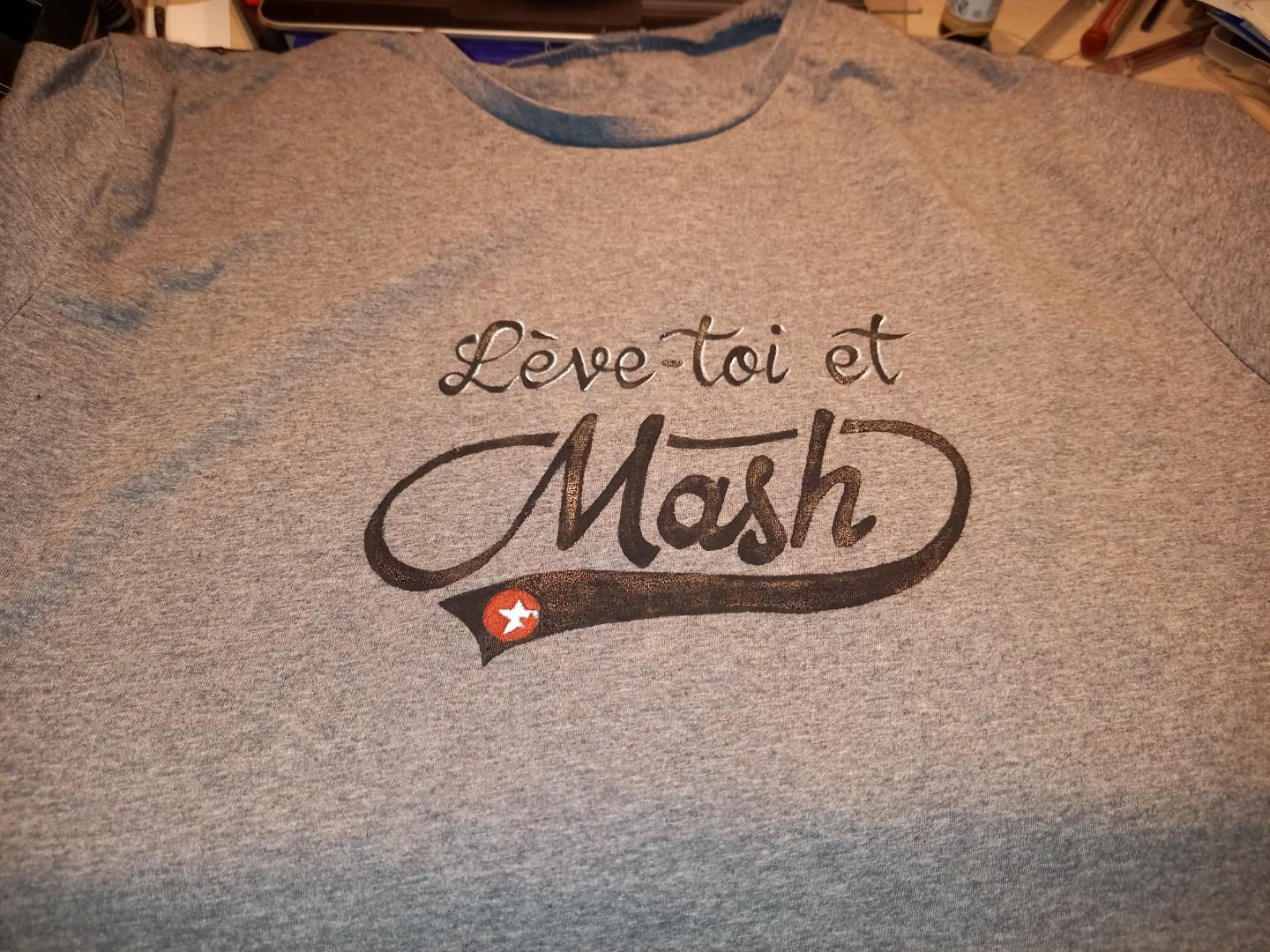 Peinture de lettrages sur tissus