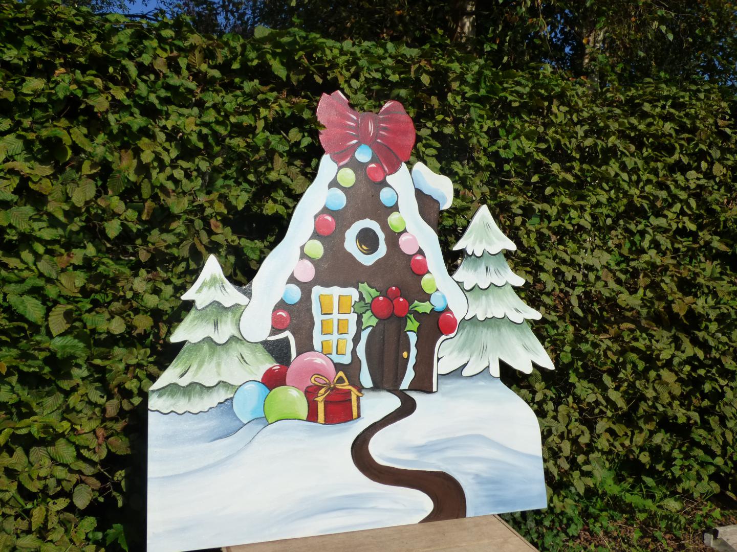 Décor de Noel support bois pour une commune