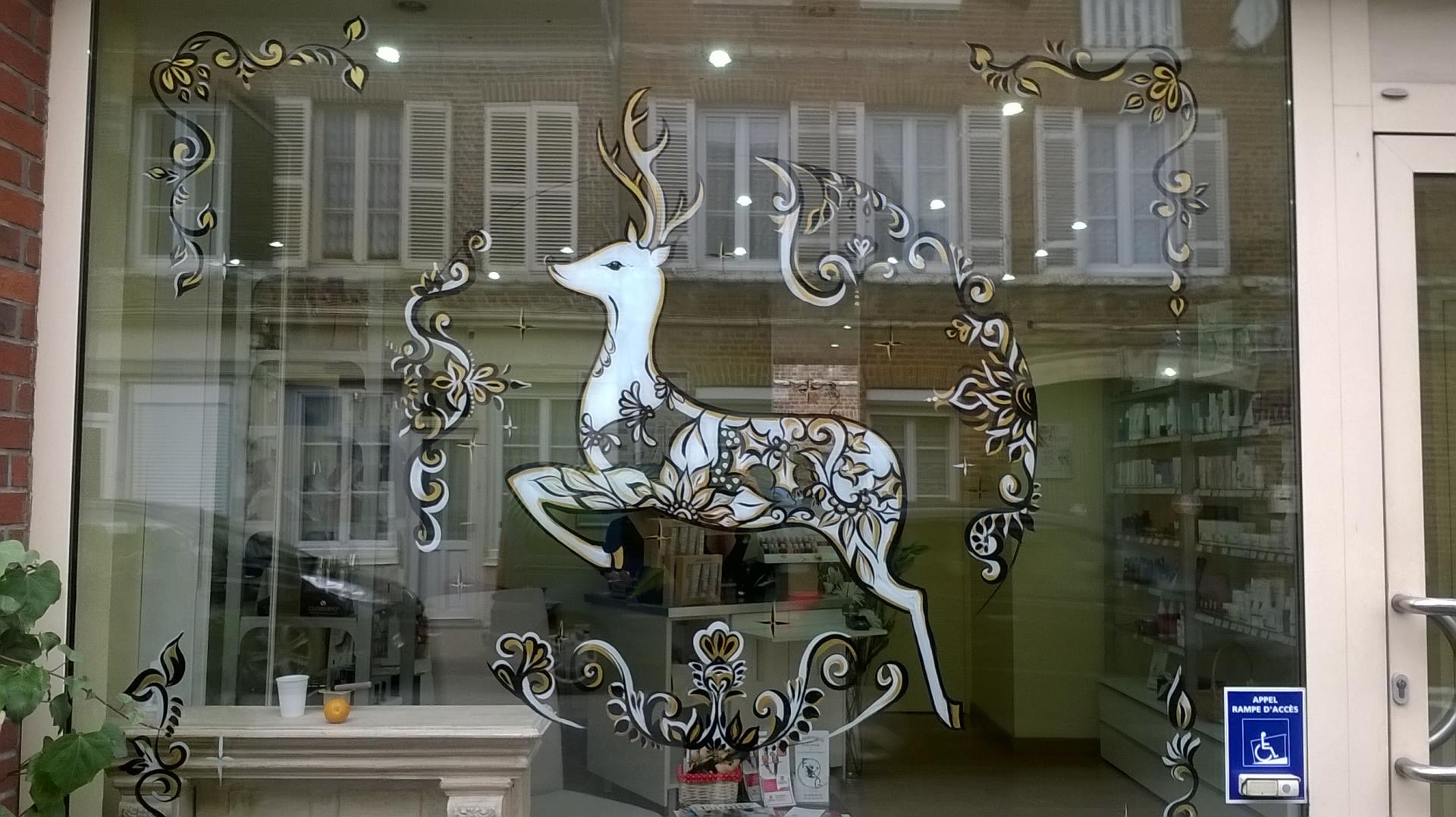 Peinture sur vitrine (temporaire)